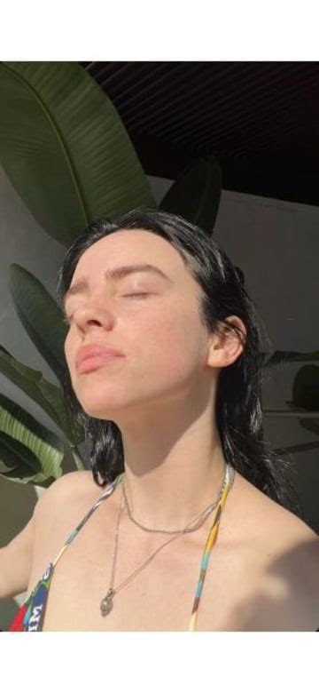 hot billie eilish photos|Billie Eilish Poses in Print String Bikini